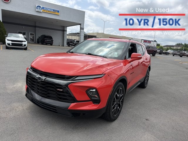 2025 Chevrolet Blazer RS in Habanero Orange — front three-quarter view