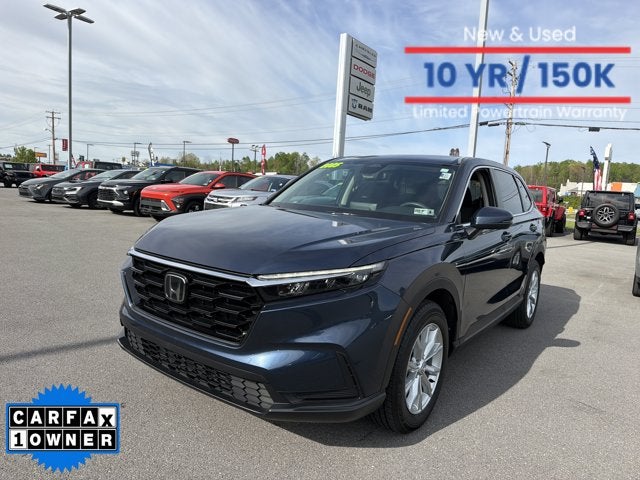2025 Honda CR-V EX in Blue — front three-quarter view