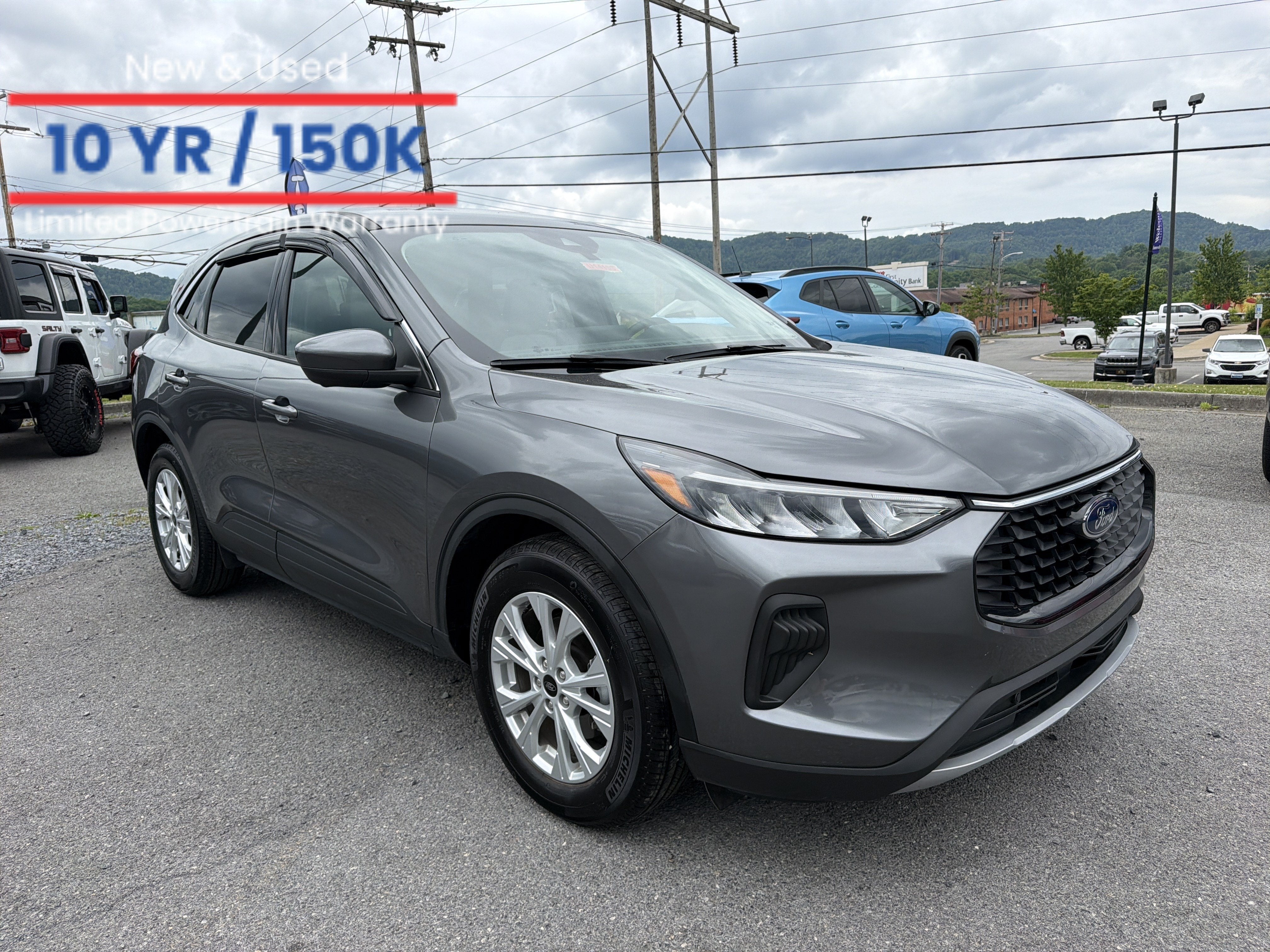2024 Ford Escape Active in Gray Metallic — front three-quarter view