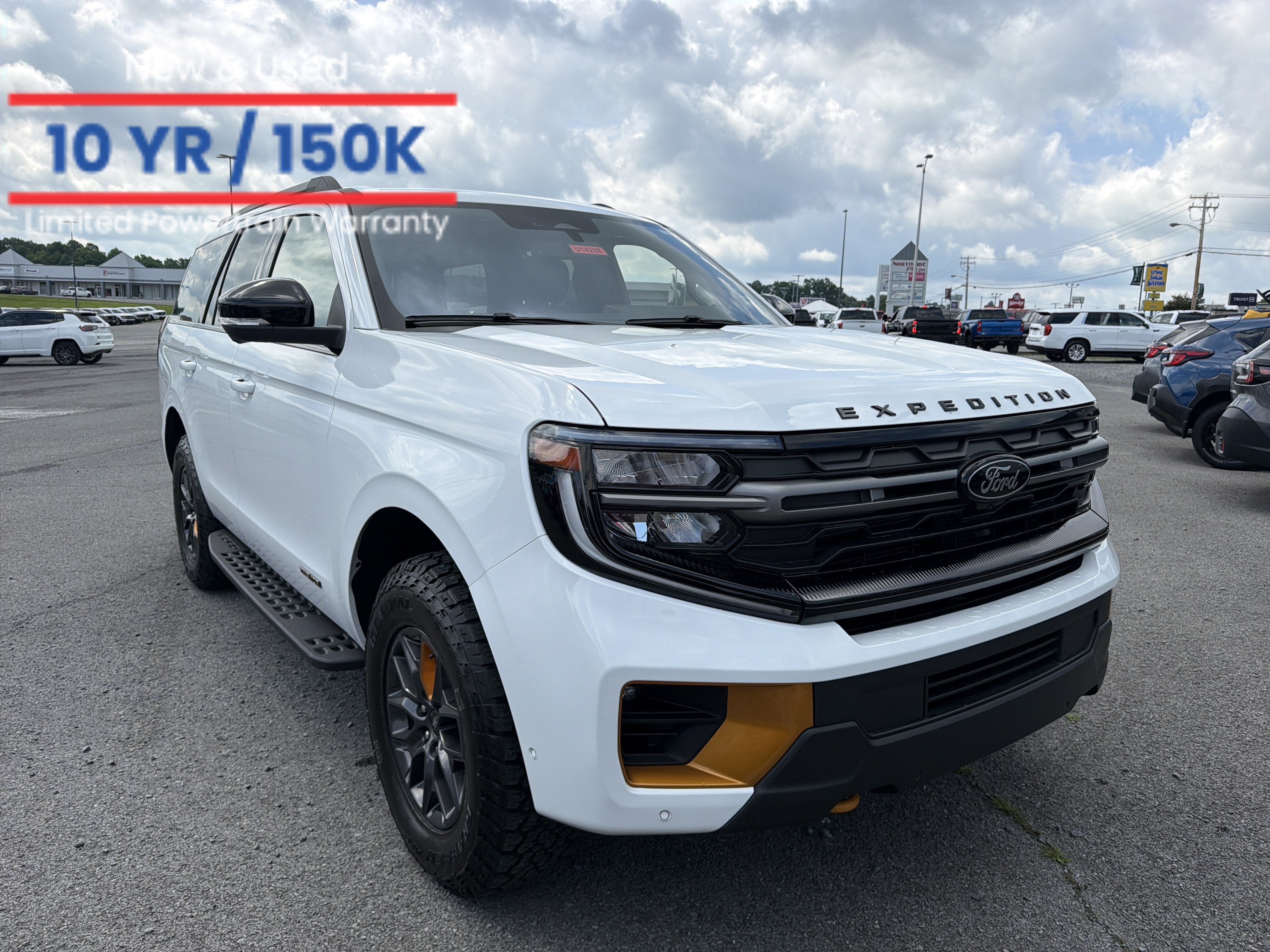2025 Ford Expedition Tremor in Oxford White — front three-quarter view
