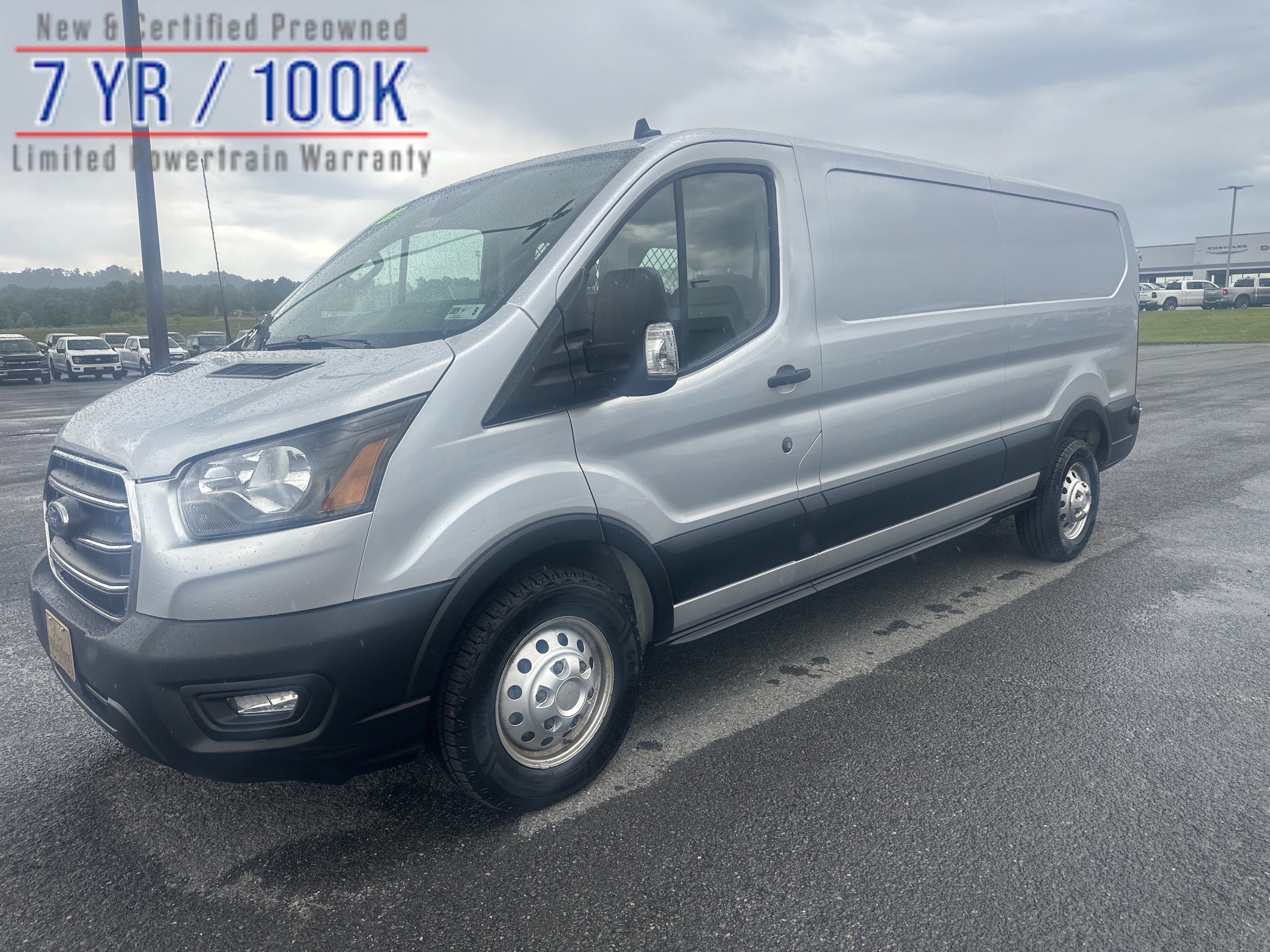 2020 Ford Transit Cargo Van Base in Silver — front three-quarter view