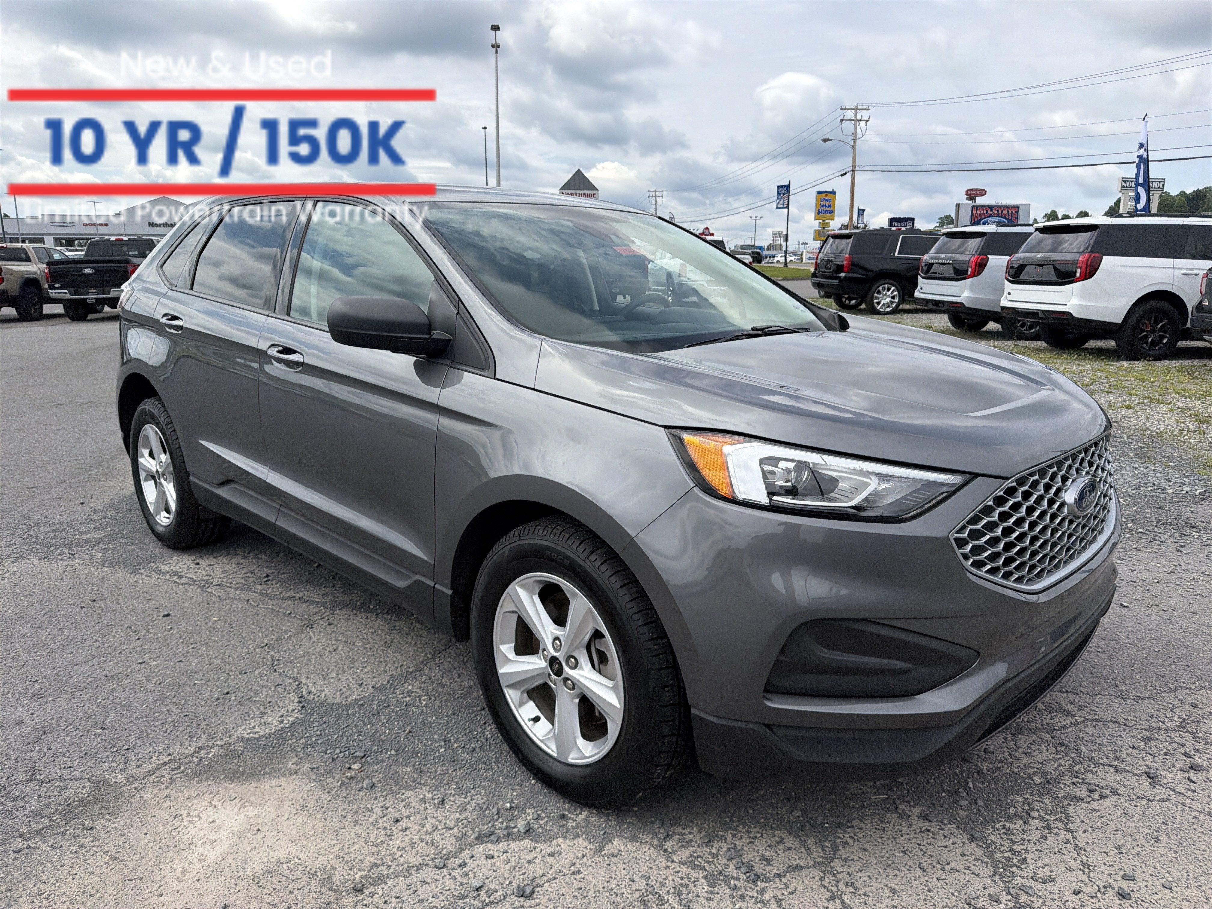 2024 Ford Edge SE in Gray Metallic — front three-quarter view