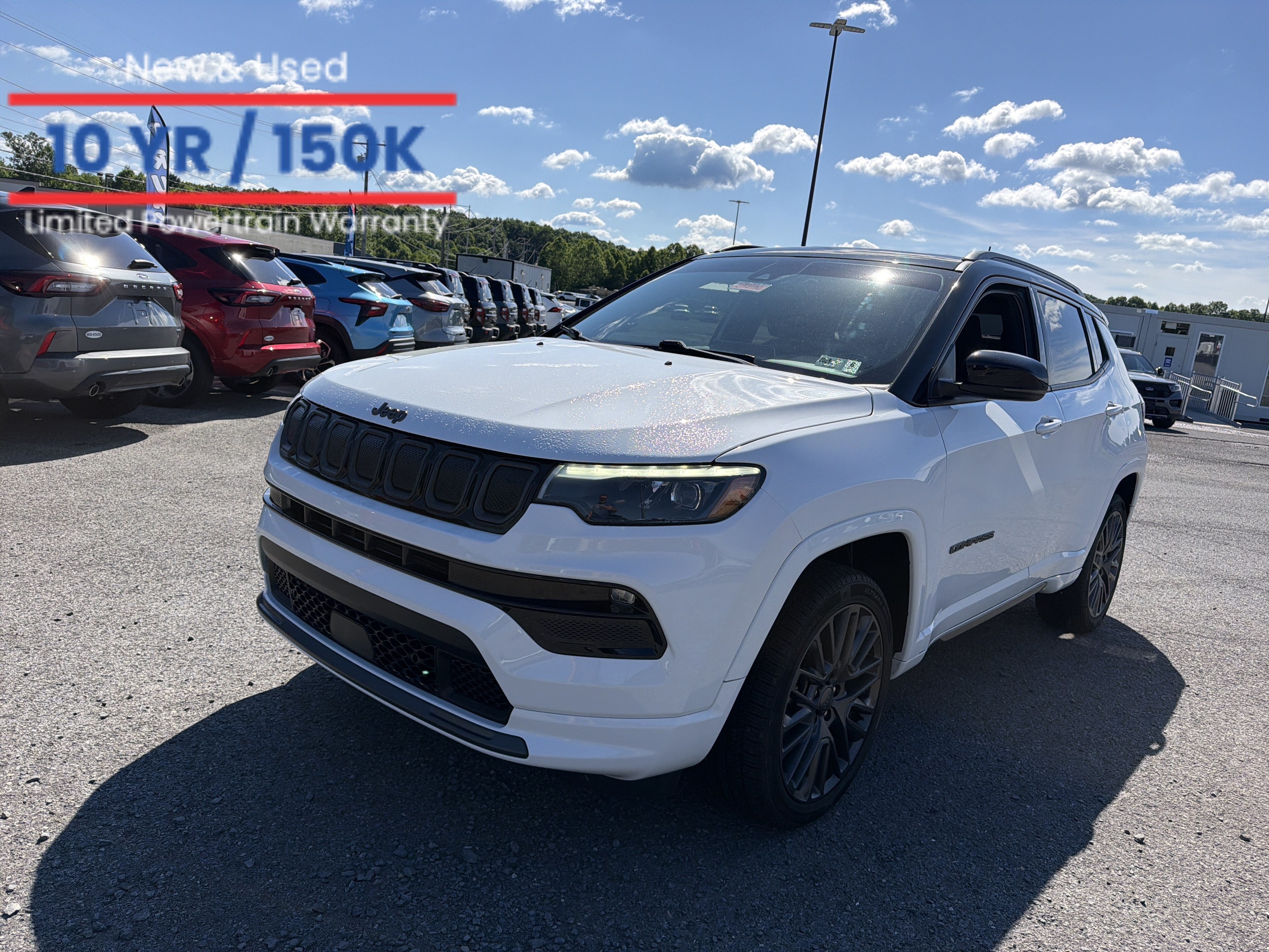 2022 Jeep Compass High Altitude in Bright White Clearcoat — front three-quarter view